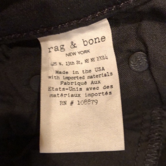 Rag & Bone Dive Studded Black Skinny Jean - Picture 7 of 14